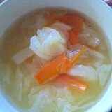 ヘルシー♪キャベツ＆にんじんのピリ辛スープ
